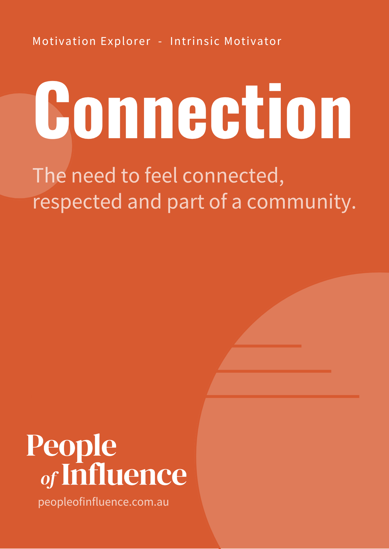Connection motivator card